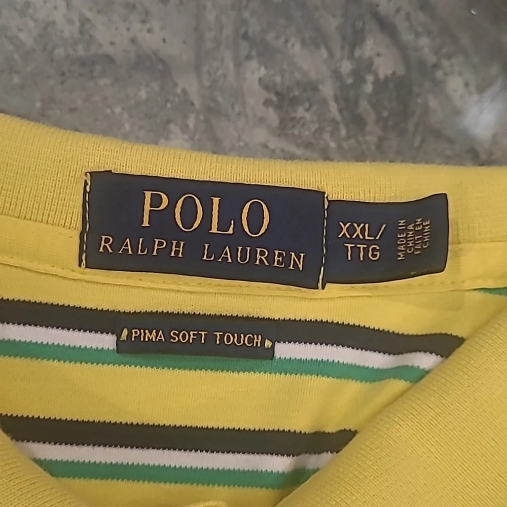 RALPH LAUREN MEN'S STRIPPED POLO GOLF SHIRT XXL